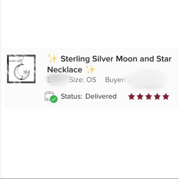 β¨ Sterling Silver Moon and Star Necklace β¨ - Picture 5 of 5